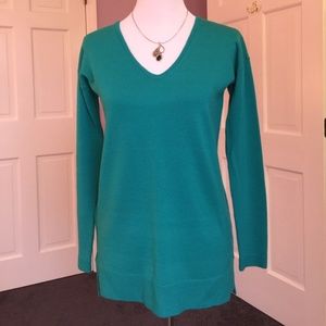 EUC Ann Taylor 100% Merino Wool Sweater, Green, XS